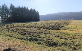 Rovinatý stavební pozemek ve Stavenicích u Mohelnice