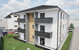 Novostavba. Byt č.1, dispozice 2+kk, komora, terasa, parkovací stání