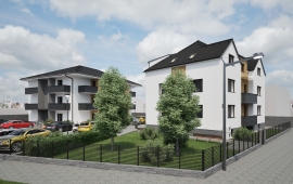 Novostavba. Byt č.2, dispozice 1+kk, komora, terasa, parkovací stání